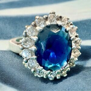 Designer Cubic Zirconia Sterling Silver Ring (6.5)